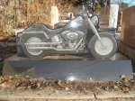 #63 - All Polished Black Granite Motorcycle - Fat Boy